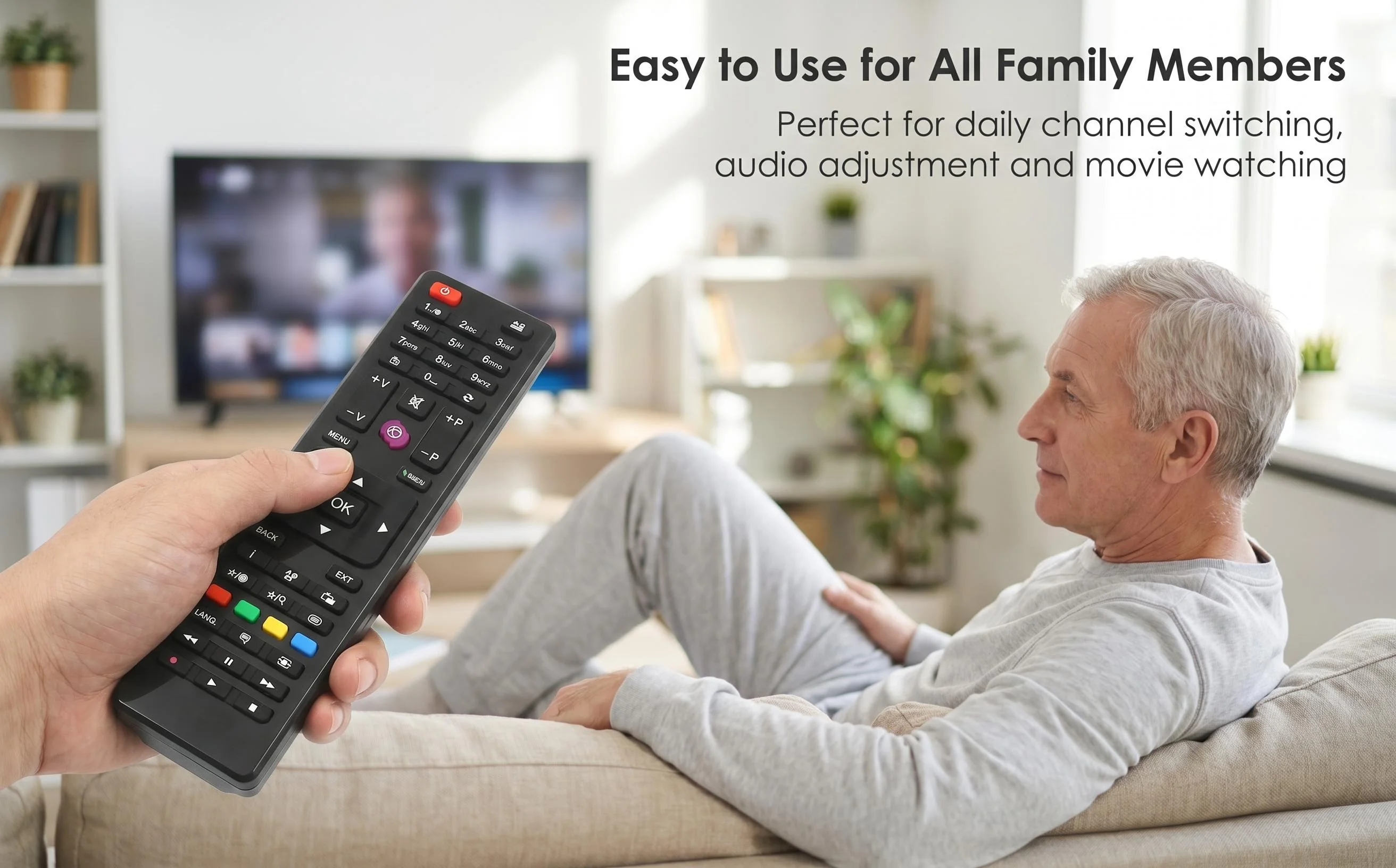 Фото Пульт дистанционного управления FAZV RM-L1387 для телевизоров JVC VESTEL SELECLINE HITACHI TECHWOOD Telefunken Finlux TE32182B301C10 32272HDDVDL (совместим с RC4875/4870/4849) №4