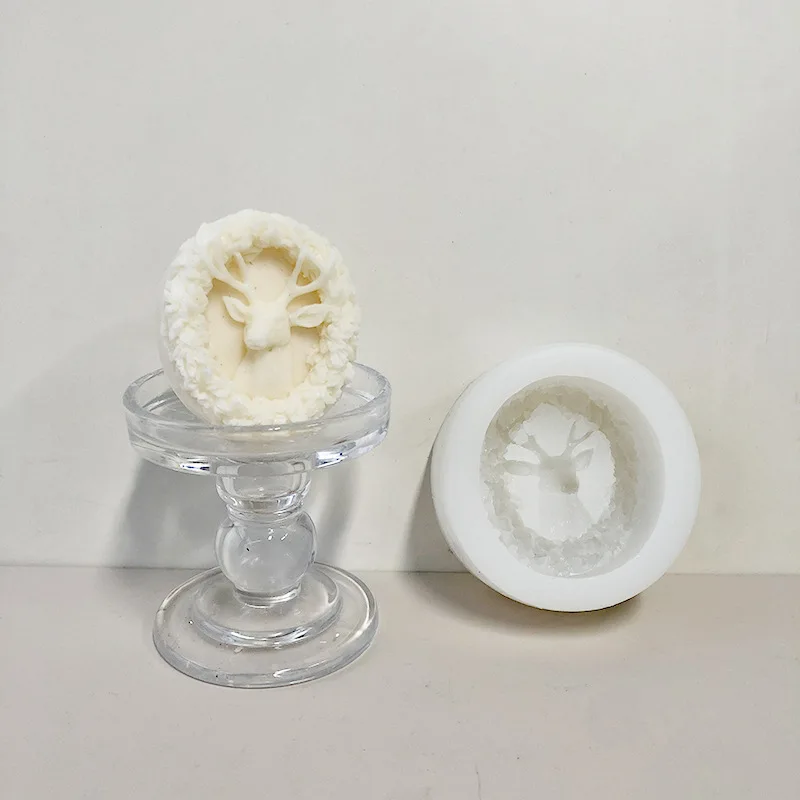 Силиконовая форма для мыла и свечи ручной работы в виде оленя