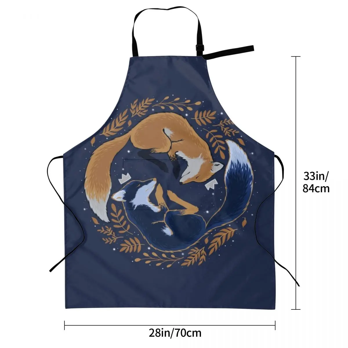 Фартук с ночными лисами костюм Официанта личным логотипом для учеников детского