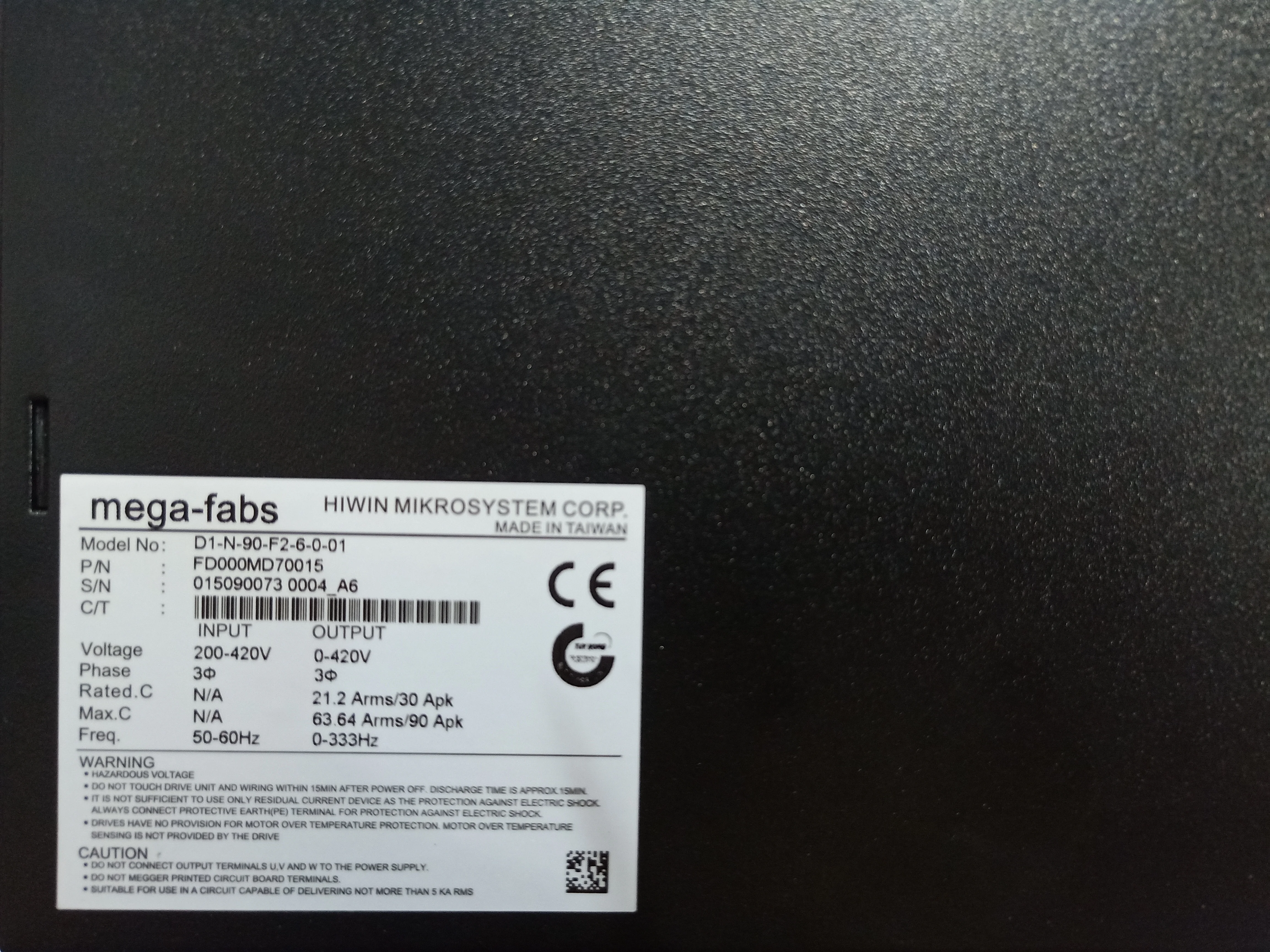 Mega-fabs HIWIN MIWIN MIKROSYSTEM CORP D1-N-90-F2-6-0-01 Drive