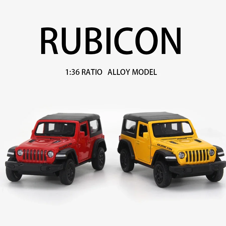 Коллекционная Миниатюрная модель автомобиля Jeep Wrangler Rubicon внедорожника из литого