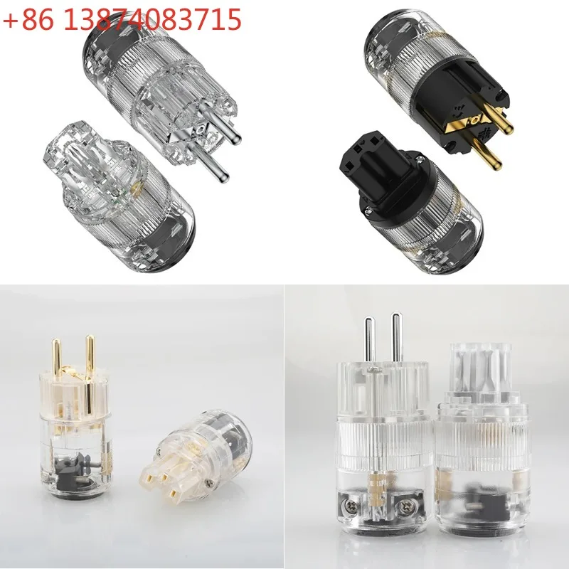 Фото Кабель питания HIFI DIY с сетевым разъемом P-029E/C-029 Schuko и набором разъемов IEC, аудиофильского класса №1