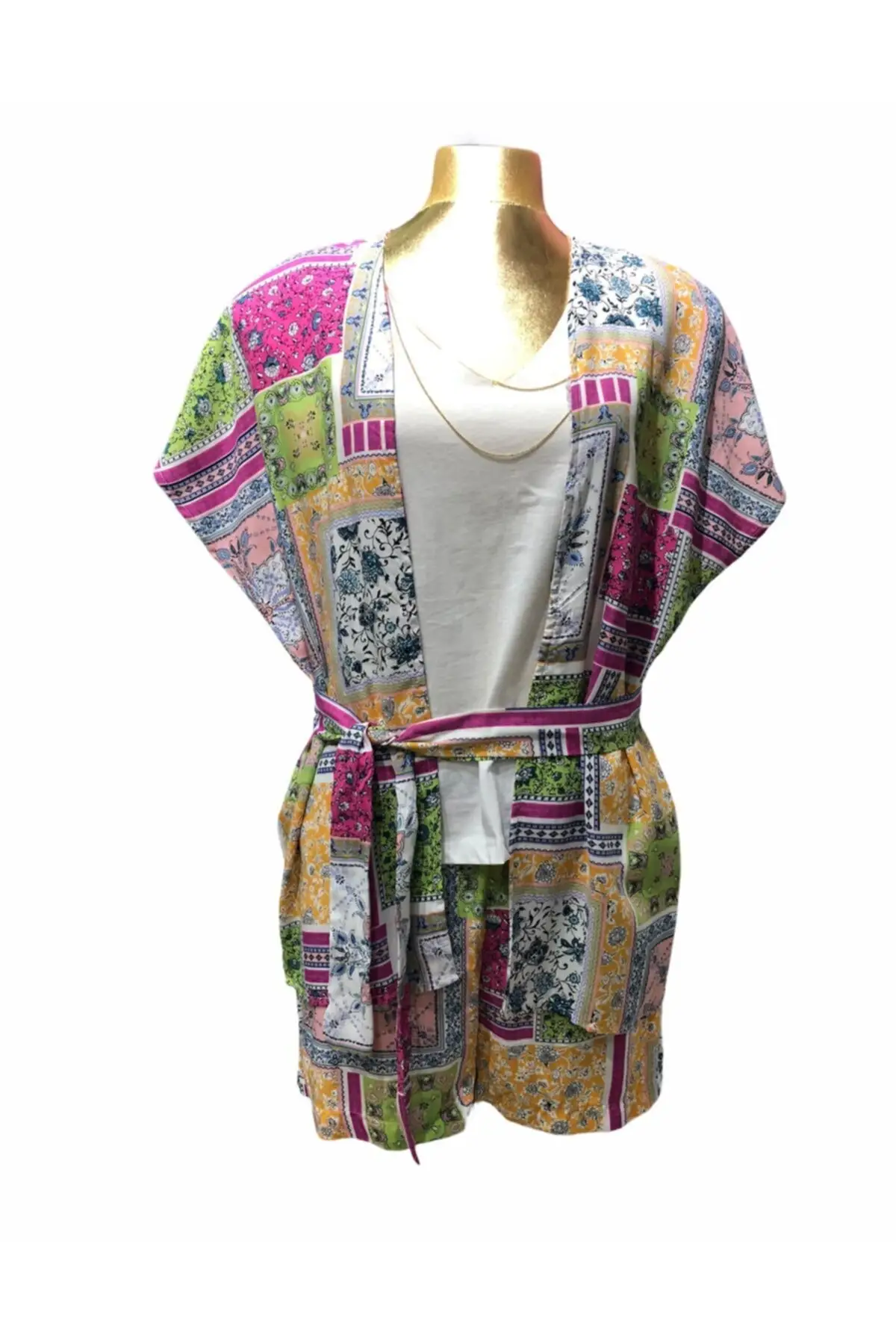 

Women's Kimono Top and Bottom Set Fashion Bathrobe For Ladies