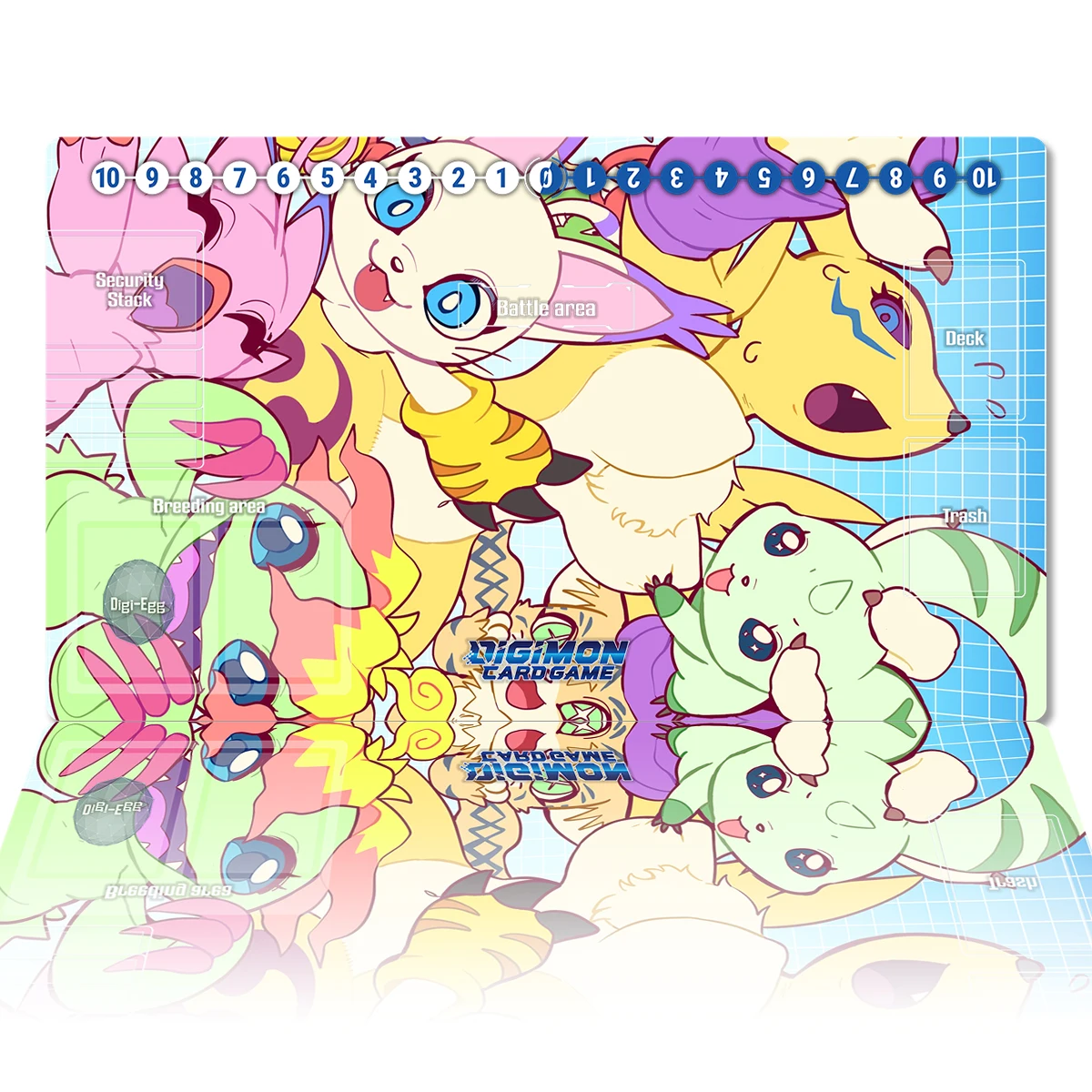 Игровой коврик Digimon Tailmon, Youkomon, DTCG, игровой коврик для настольных игр, коврик для мыши в стиле аниме, персонализированный Настольный коврик, игровые аксессуары, зона и сумка
