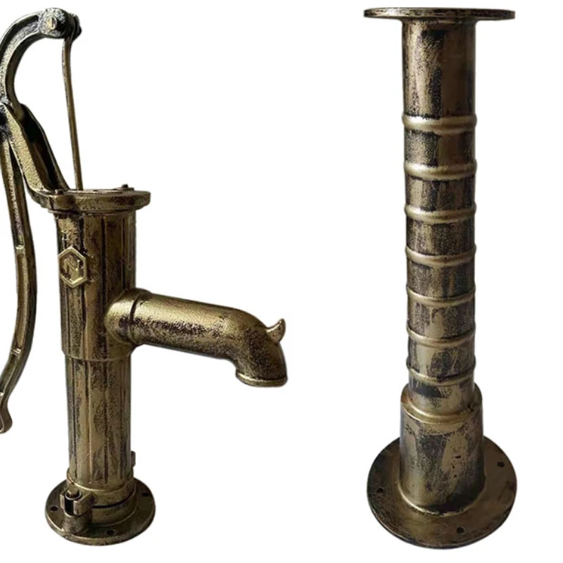 

Cast Iron Manual Old-Fashioned Original Pressurized Water Well Hand-Cranked Pump Well Water Hand-Cranked Drinking Water Pump