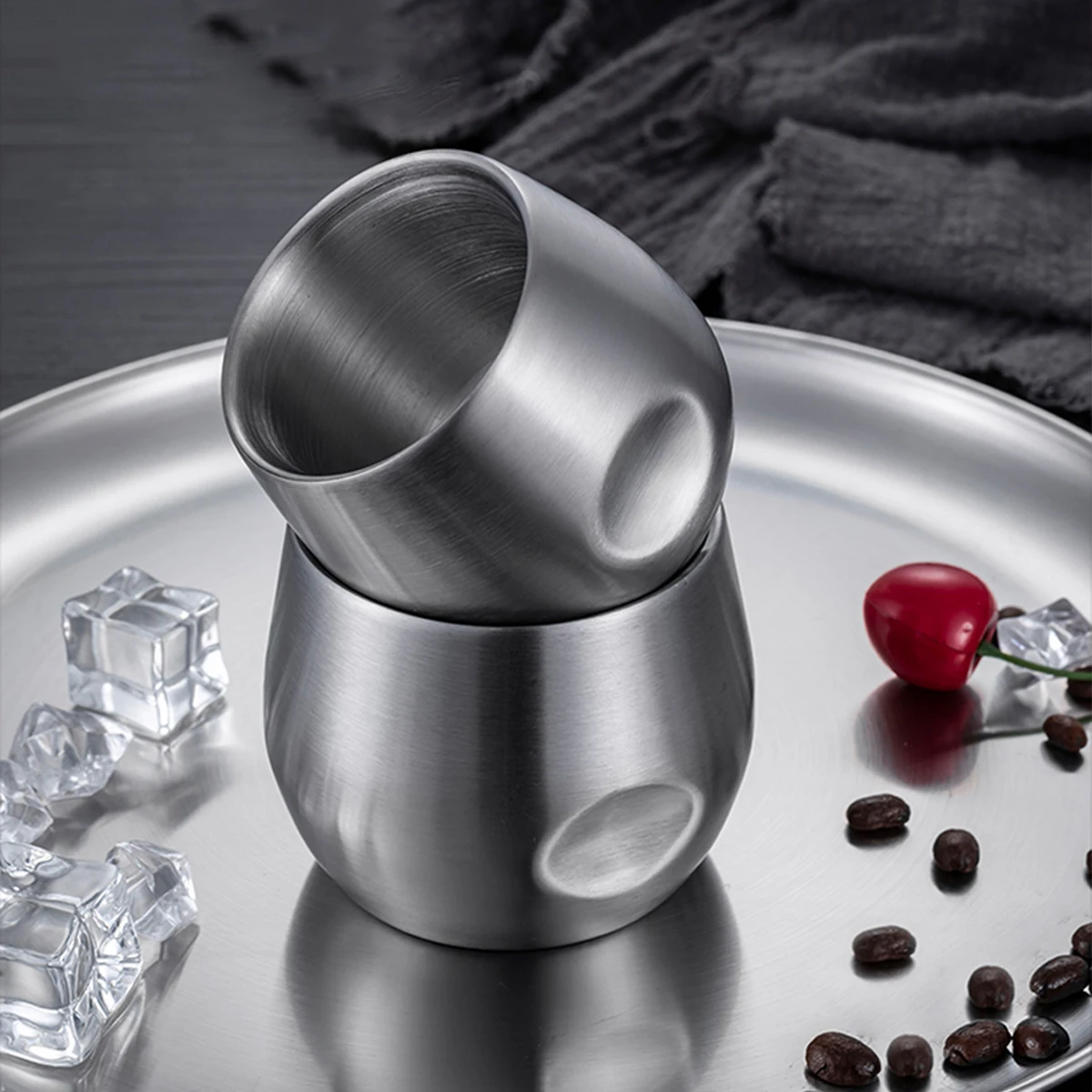 

Durable Coffee Mug Espresso Cup, Double Insulation Thick Stainless Steel Coffee Cups for 150ml 200ml Kitchen Accessories