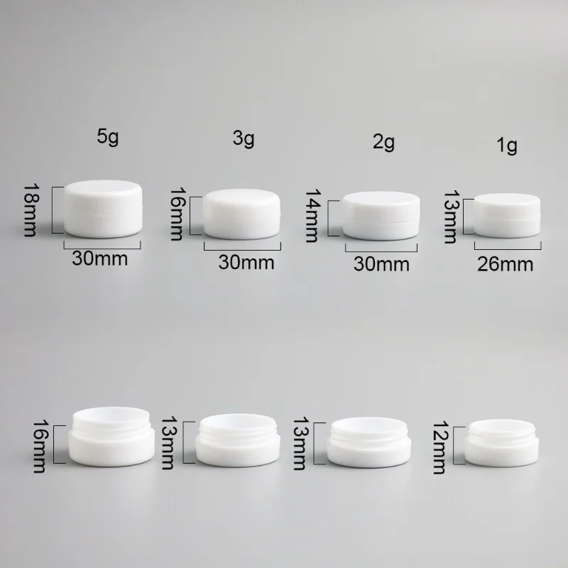 

10pcs1g/2g/3g/5g Empty Plastic Cosmetic Makeup Jar Pots Transparent Sample Bottles Eyeshadow Cream Lip Balm Container