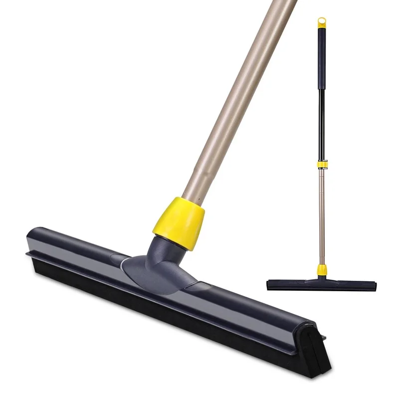 

Floor Squeegee Scrubber 54in Long Adjustable Telescopic Heavy Duty Household Broom for Glass Tile Water Foam Cleaning