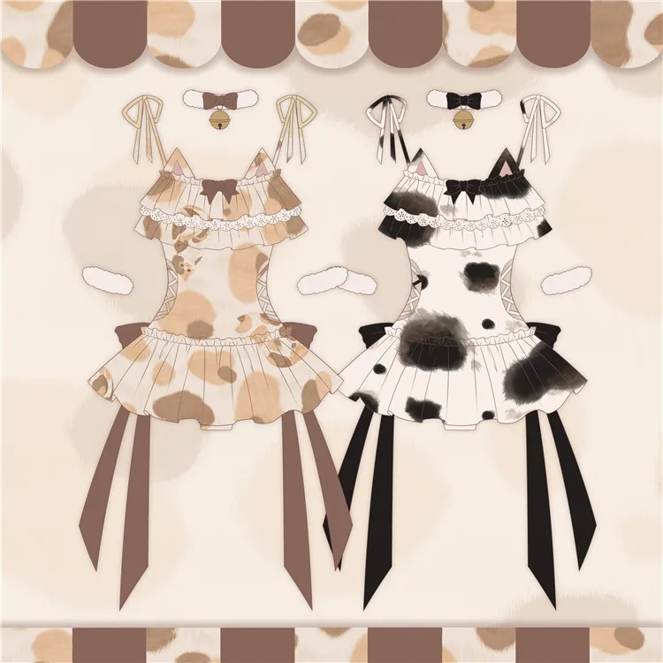 Women's Swimsuit Lovely Lori Cosplay Three Flower Cat Cow Cute Slim One Piece 2022 | One-Piece Suits