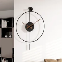 minimalist big clocks wall home decor modern metal large wall clock nordic round design reloj pared living room decoration