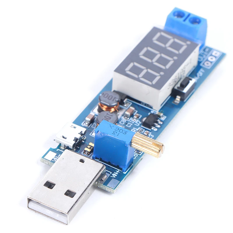

Повышающий понижающий преобразователь USB, повышающий/понижающий модуль источника питания DC-DC 5 В до 3,3 В/12 В, регулируемый модуль DC 1,2-24 В, Нови...
