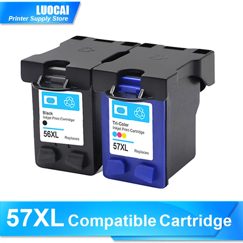 

56 57 Compatible Ink Cartridge Replacement For HP Deskjet 5150 450CI 5550 5650 7760 9650 PSC 1315 1350 2110 2210