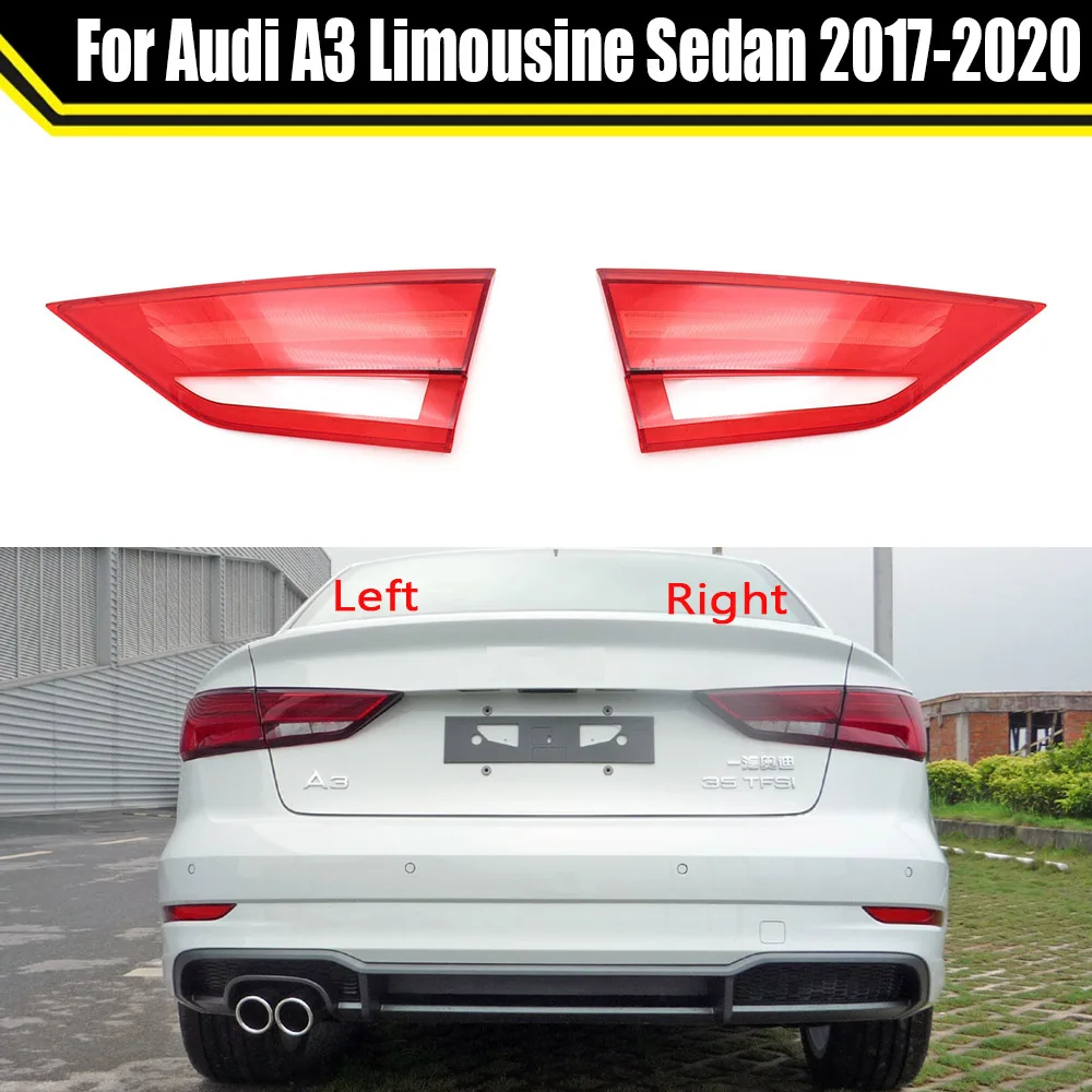 For Audi A3 Limousine Sedan 2017-2020 Car Rear Taillight Shell Brake Lights Shell Replace Auto Rear Shell Cover Mask Lampshade