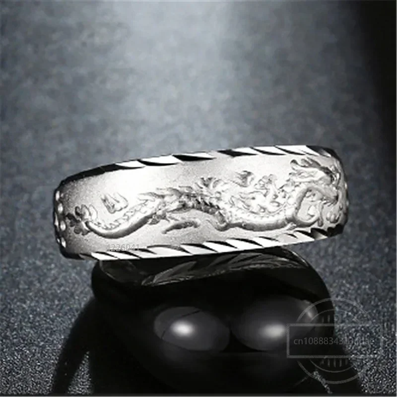 24-каратное золотое кольцо для мужчин роскошное регулируемое с гравировкой