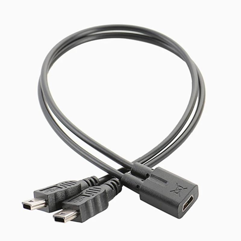 

USB 2.0 Mini 5 Pin Female to Male Host OTG Data Splitter Cable for Mobile HDD Hard