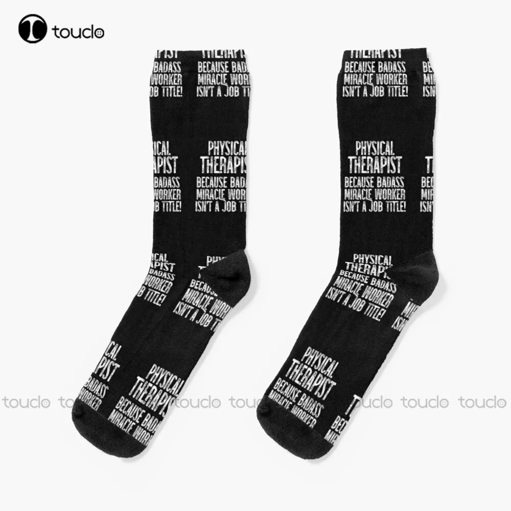 

Pt Because Badass Miracle Worker Isn'T A Job Title! Socks Baseball Socks Men Christmas New Year Gift Street Skateboard Socks Art