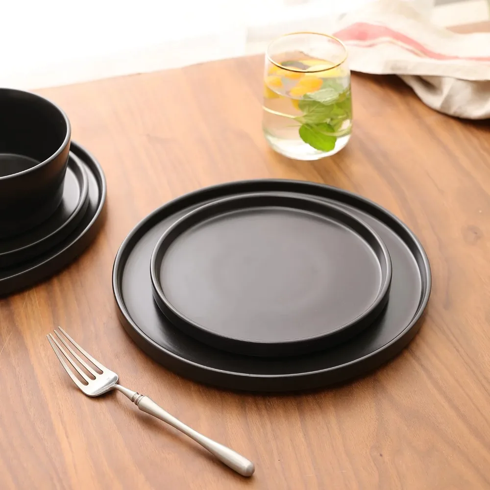 

Tableware Set Round Stoneware 24-Piece 8-Service
