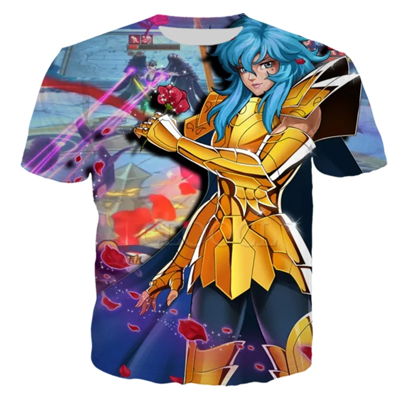 

Saint Seiya 3D Print T Shirt Anime Harajuku Streetwear Short Sleeve Men Casual T-shirts Cool Tee Tops