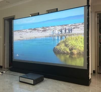 high quality 120 inch ambient light rejection alr 4k motorized floor rising projector screen for all short throw projector