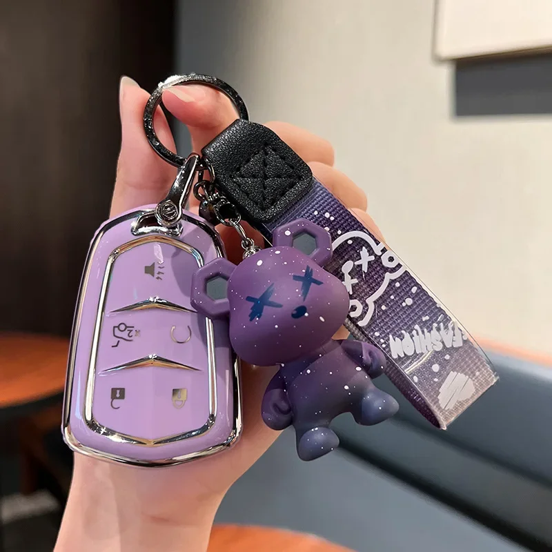 Чехол для автомобильного ключа из ТПУ Cadillac ATS CT6 CTS DTS XT5 Escalade ESV SRX STS XTS ELR 2014-2018