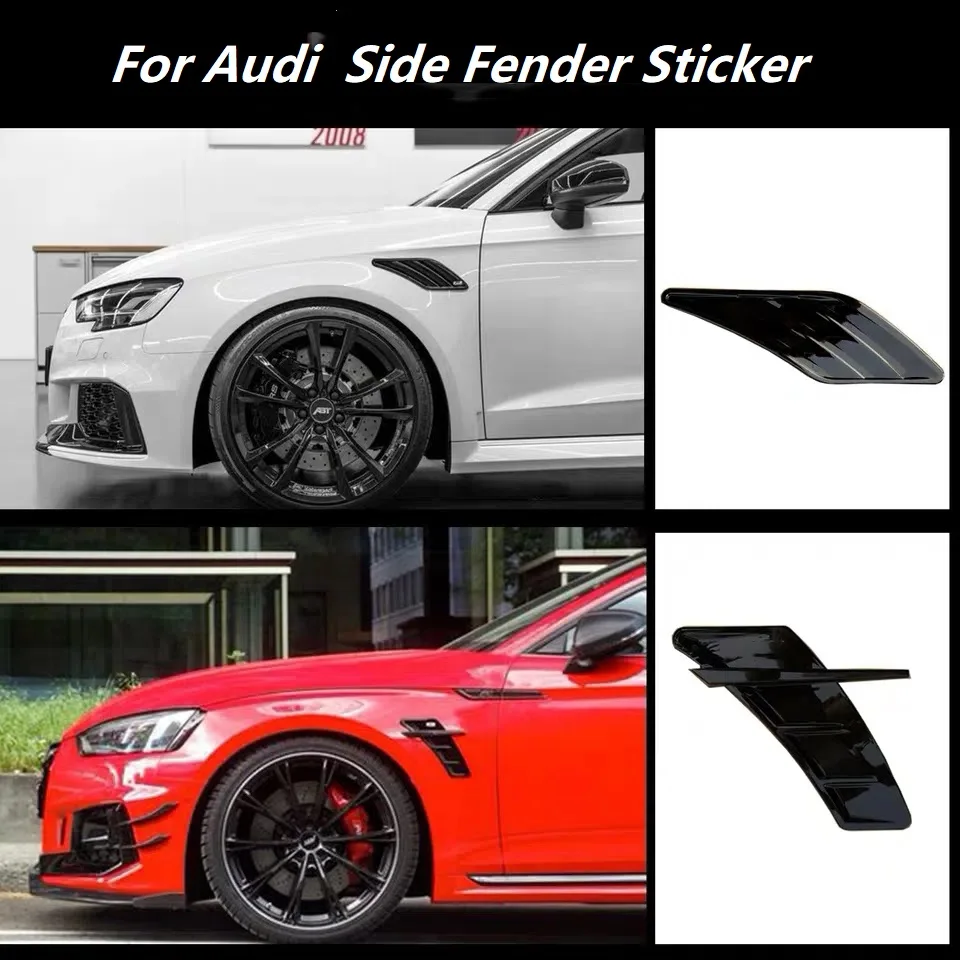 

Car Air Vent Sticker Side Fender Sticker 2pcs For Audi ABT RS3 RS4 RS5 RS6 A6 C6 C5 A1 A3 8P A4 B8 B6 A5 A7 A8 Q5 Q7 TT R8 ABT