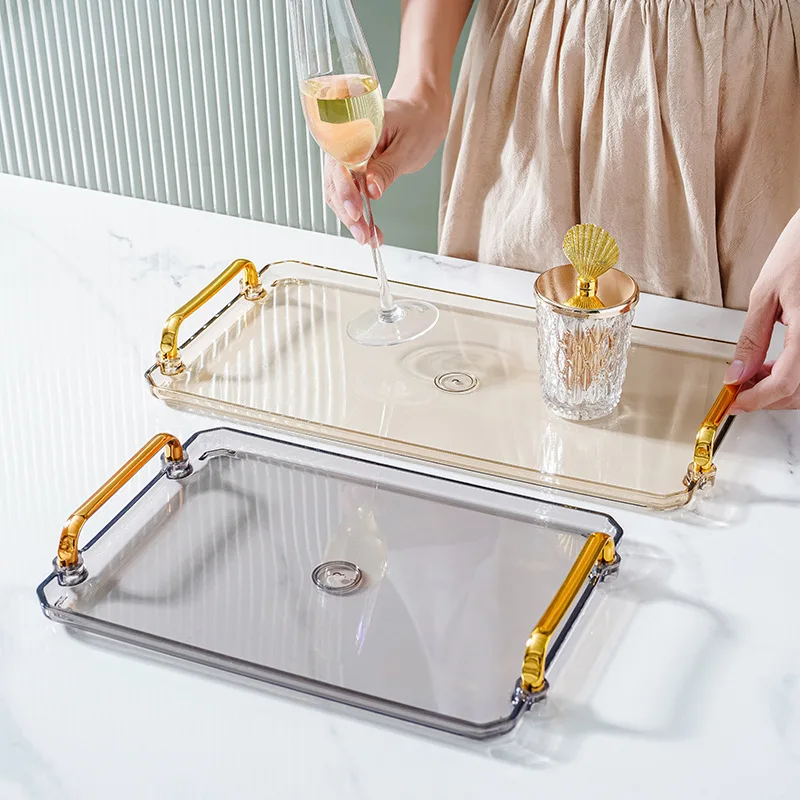 

Ins Cup Tray Rectangular Household Tea Cup Water Cup Fruit Plate Dinner Plate Cup Tea Tray Storage Tray Kitchen Accessories