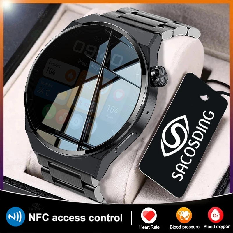 

Умные часы мужские, экран 2023*390 HD, Bluetooth, IP68