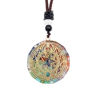 seven chakras crystal orgonite healing meditation jewelry for women energy stone reiki chakra yoga orgonite necklace