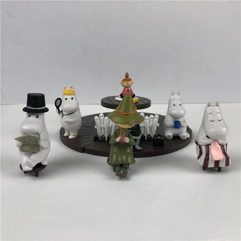 1-5cm Anime Moomins Valley Rare Kawaii Hippo Family Cute Mini Doll Pvc Action Figure Model Boy Girl Kids Toys Gift Figurine - купить по