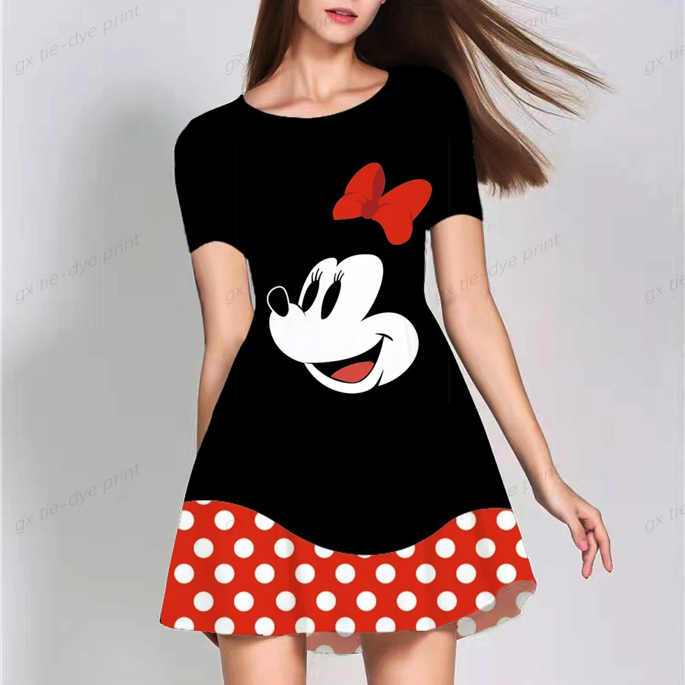 

Рождественское платье для девочки с Микки и Минни Маус Детское платье 3d Микки Маус на 2-10 дней рождения детское платье 2023