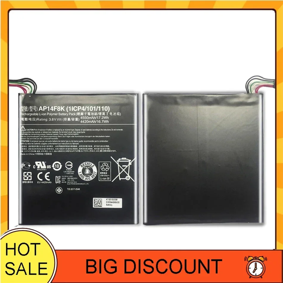 Аккумулятор для планшета Acer Iconia Tab A1-850 B1-810 B1-820 B1-830 W1-810 4550 мАч AP14F8K с трек-кодом