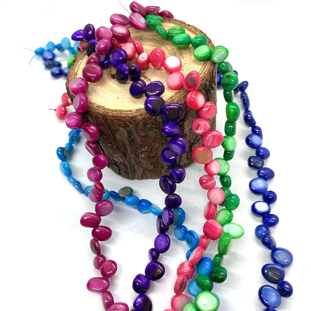 

Colored Natural Freshwater Shell Spacer Loose Beads DIY Jewelry Making Bracelets Necklace Earring Geometry Shape Dyed Shell Bead