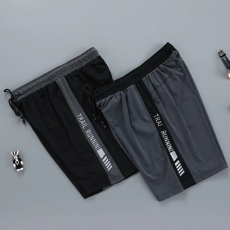 

Quick drying capris men's elastic running fitness casual shorts