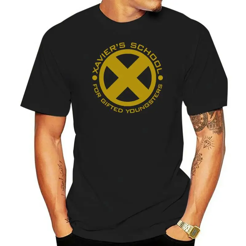 

Xaviers School of Gifted Youngsters X-Men Superhero Mens Black T-Shirt