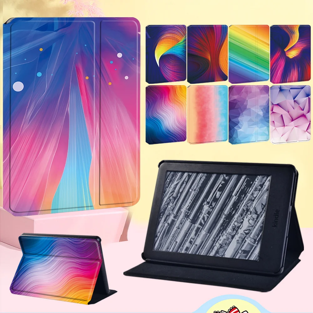 

Flip Tablet Case for Kindle EReader Paperwhite 1 2 3 4 5/Kindle 10th Gen/Kindle 8th Gen Shell Watercolor print Folio Stand Cover