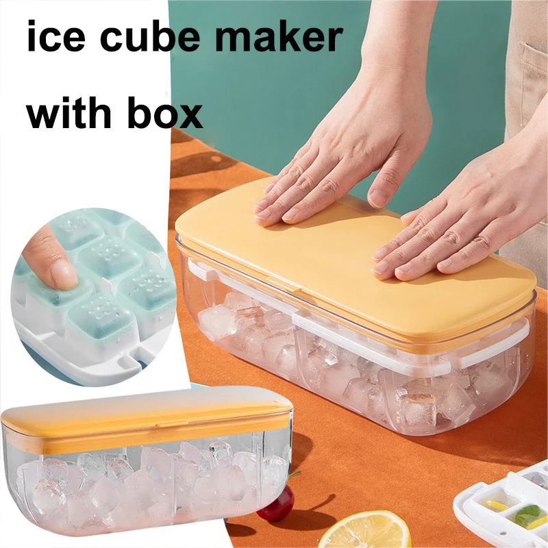 

New Ice Cube Maker With Box Press Quick Release 3 In 1 Ice Maker For Cocktail Whiskey Bar Kithcen Tools Accessories 2022