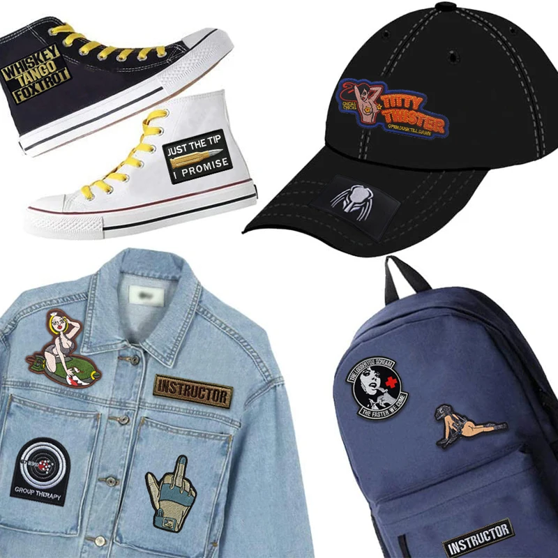 Нашивки с вышивкой для одежды вышитые термоклейкие куртки страйкбола надписью