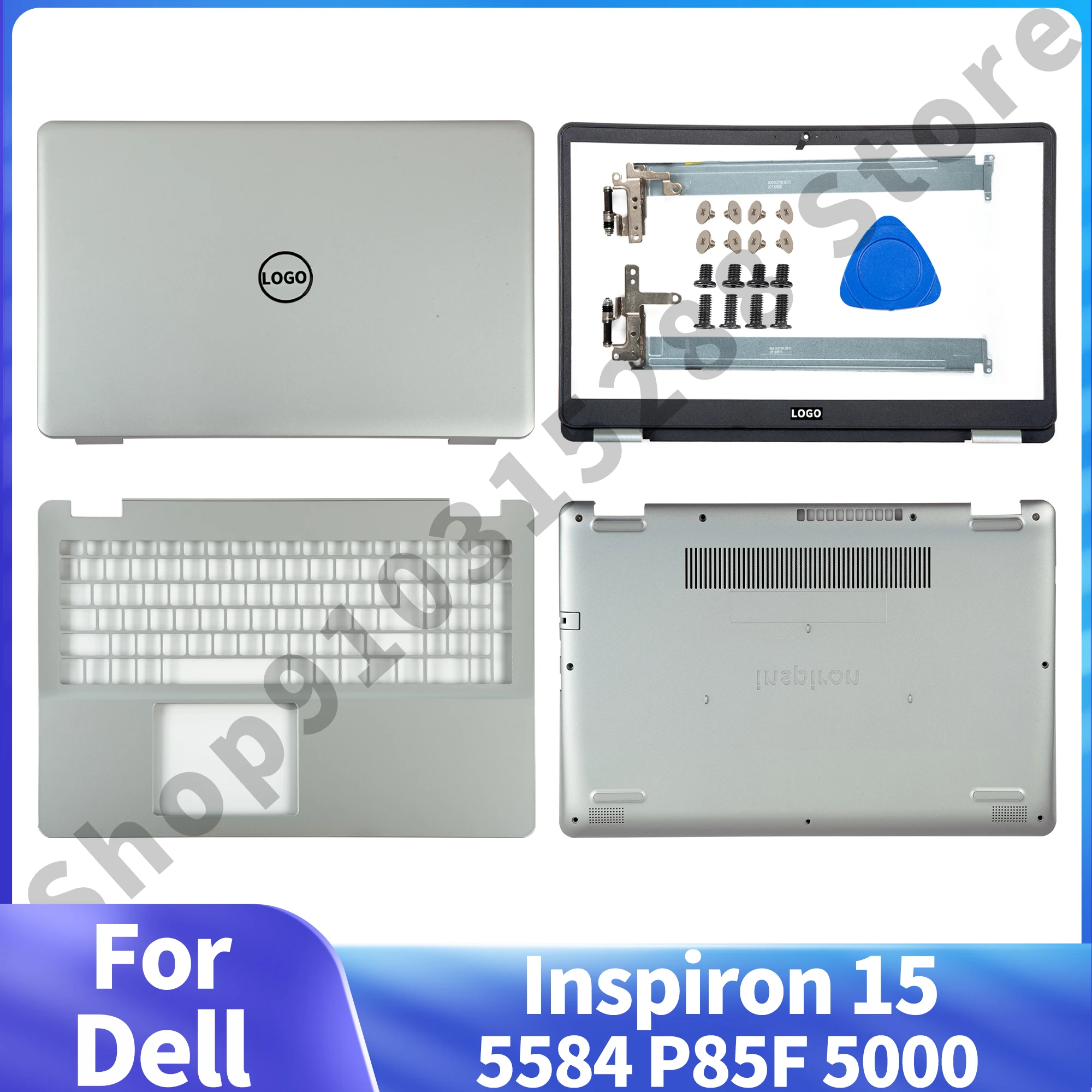 Laptop Parts For Dell Inspiron 15 5584 P85F 5000 New Rear Housing LCD Back Cover Front Bezel Palmrest Bottom Case Screws Free