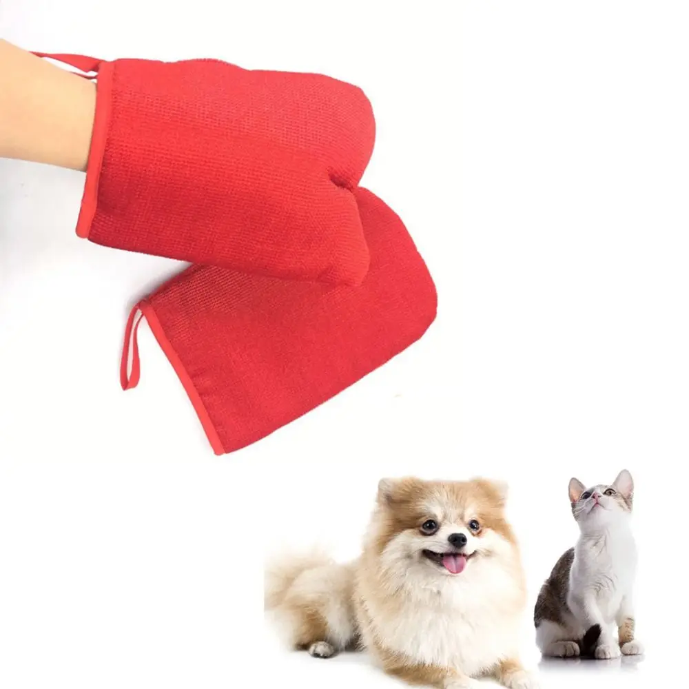 

Перчатка для удаления волос, новинка, красная Антистатическая щетка для одежды, эффективная липкая перчатка для домашних животных, собака