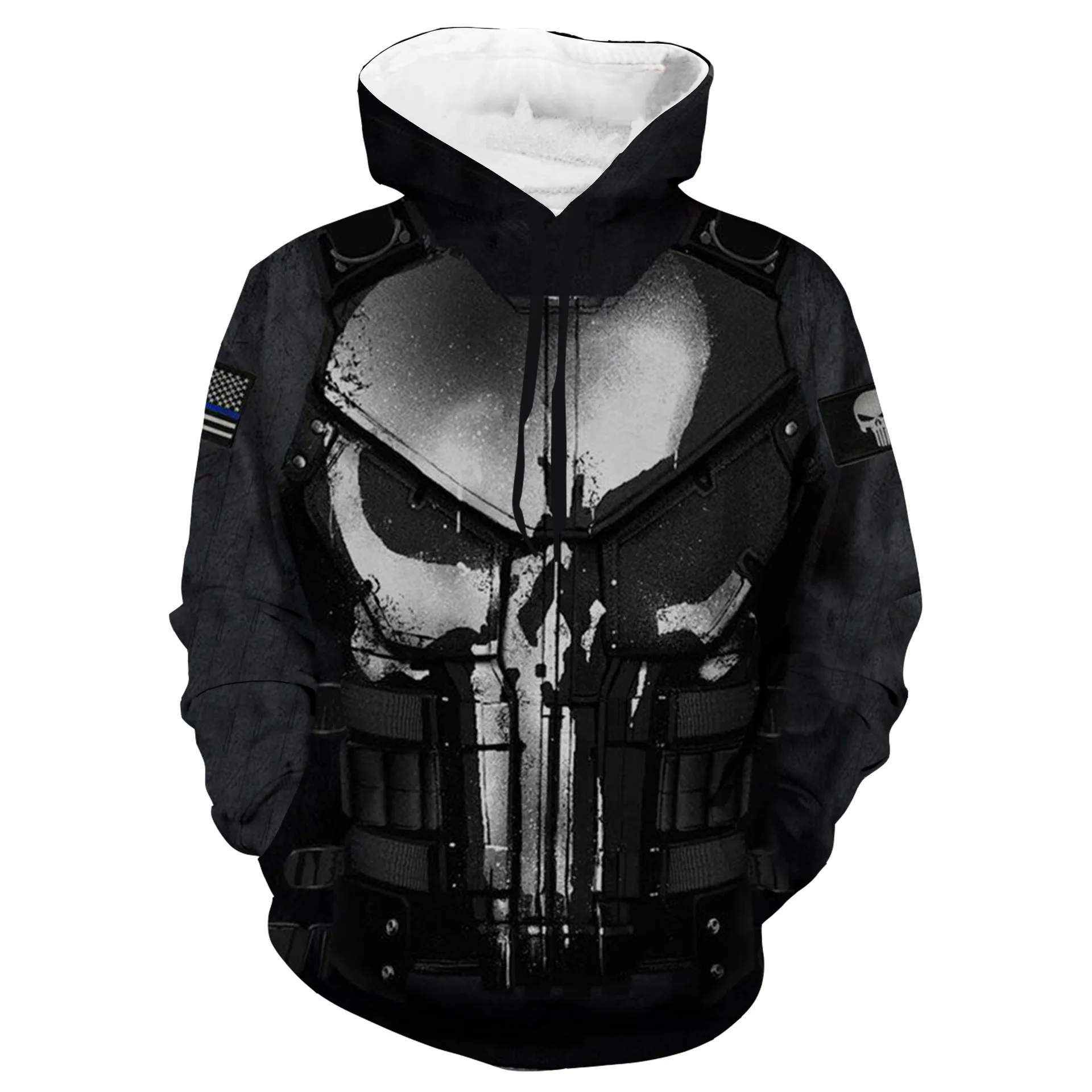 

3D Print Funny Skull Christmas Show Hip Hop Streetwear Cosplay Costume Men Clothing Fashion Pullover Hoodies Sweatshirts