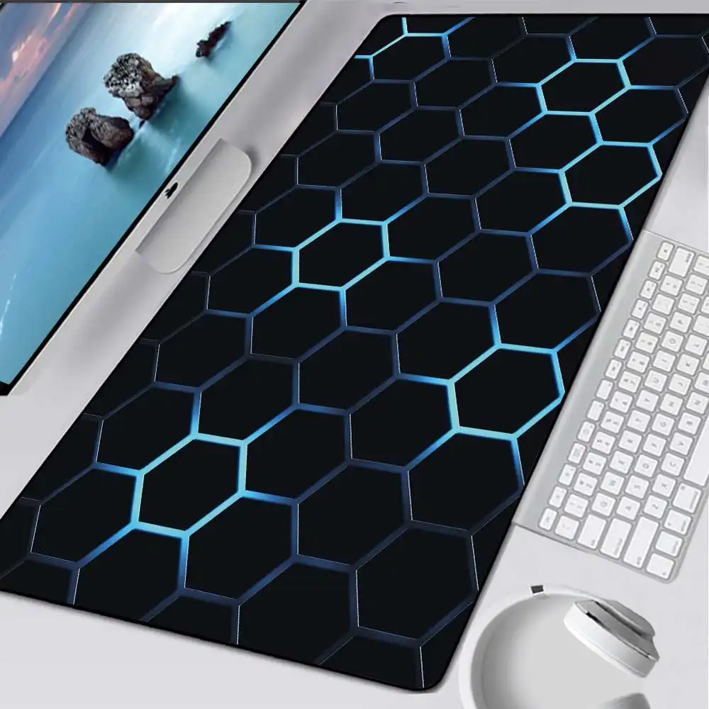 

Geometric Customized HD Printing Gaming Mousepad Computer Lock Edge Large Mouse Pad Natural E-sports Desk Pad laptop desk mat