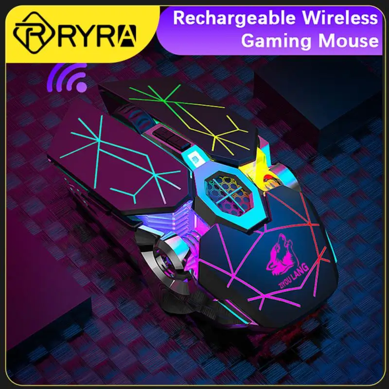 

Беспроводная игровая мышь RYRA Wolf X13, бесшумная, с водяным охлаждением, 2,4 ГГц, USB беспроводная мышь, портативная мышь