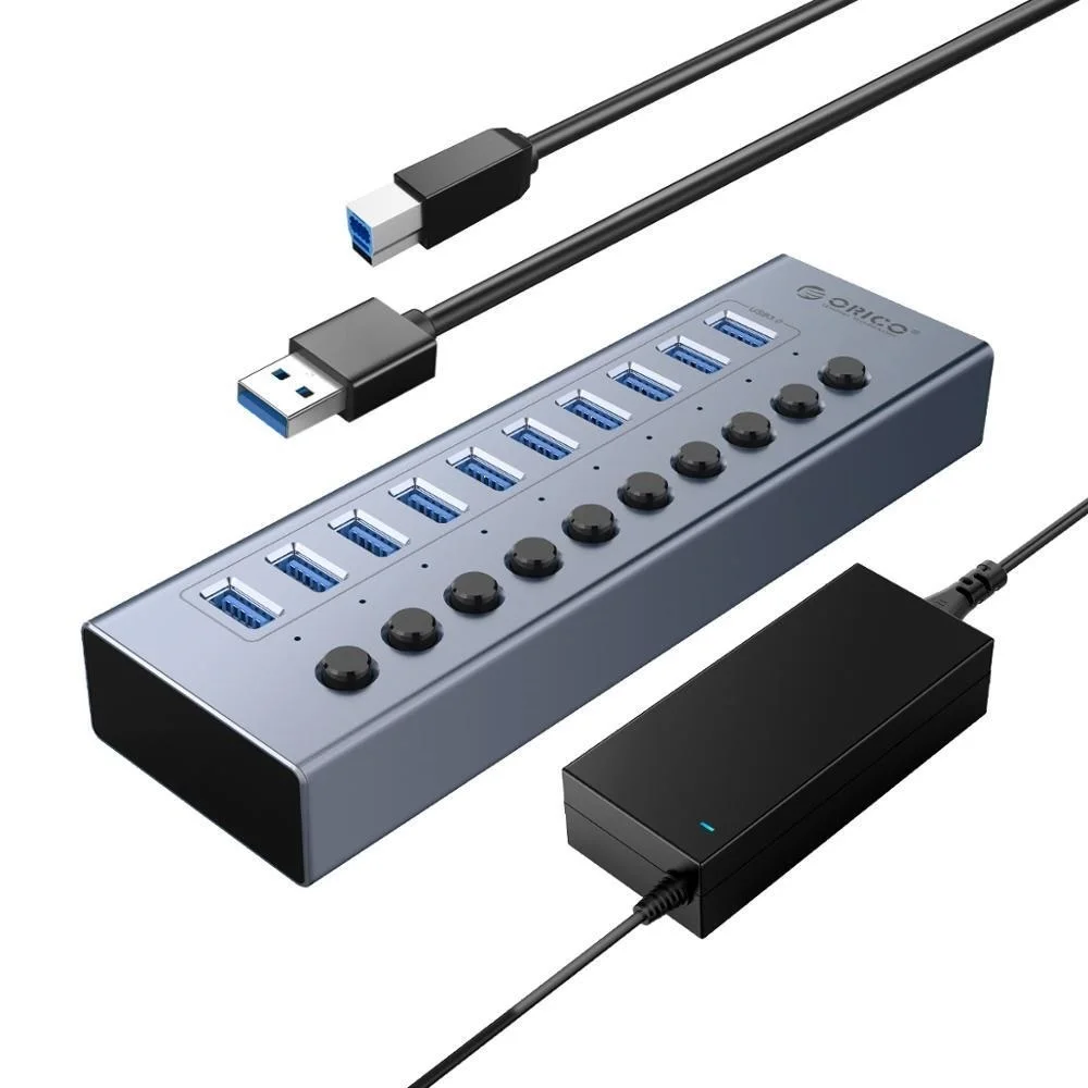 

USB-хаб ORICO на 7/10/3,0 портов с выключателями ВКЛ./ВЫКЛ.