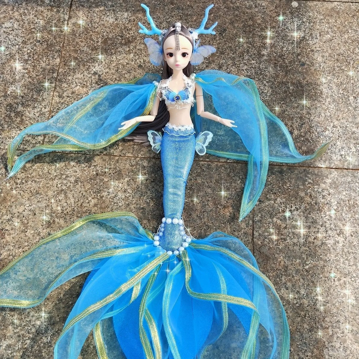 

30cm Mermaid doll handmade girl family doll birthday gift Mermaid Princess