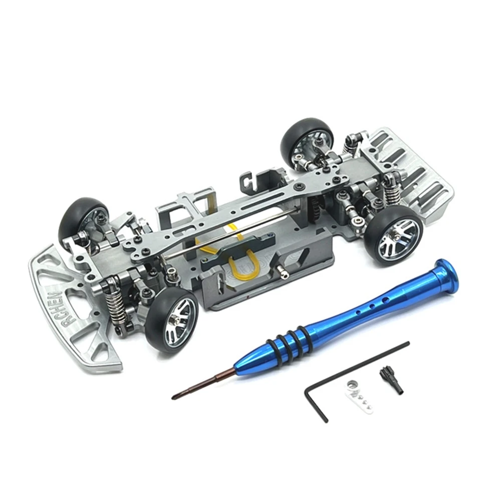 

All Metal Wheelbase Adjustable Chassis Frame KIT for Wltoys 284131 K969 K979 K989 P929 1/28 RC Car Upgrade Parts,Grey