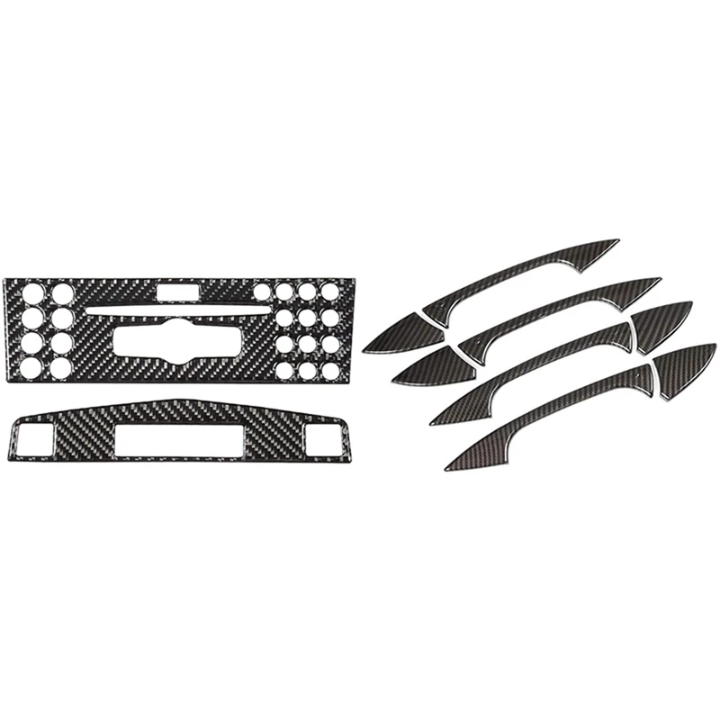 

Отделка панели центральной консоли, панель навигации центральной консоли из углеродного волокна с 4 отделками дверных ручек из АБС-пластик...