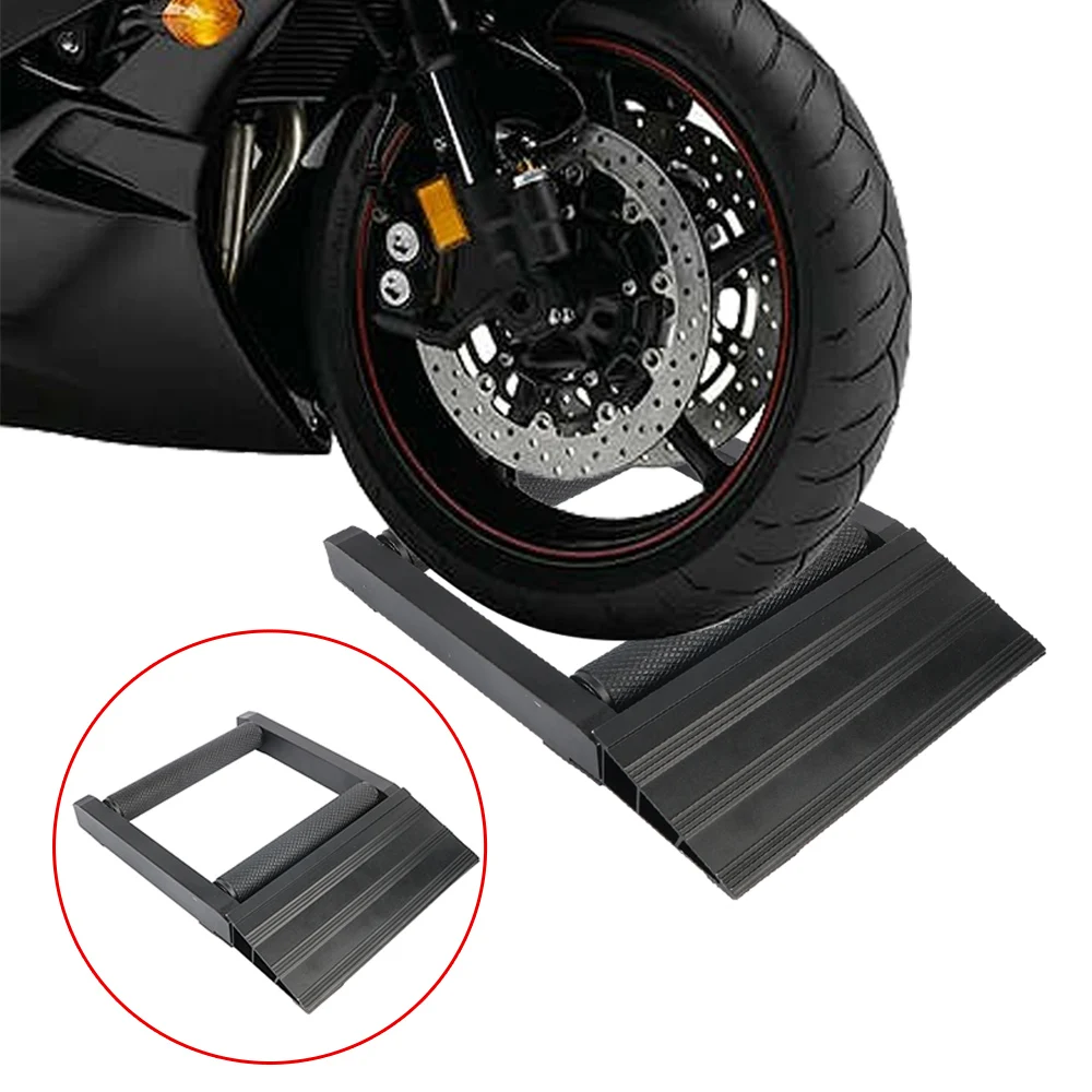 

Rollers Ramp Lift Chain Cleaning Stand 1 PCS Motorcycle Kickstand Bracket Aluminium Portable Motorcycle Tire Cleaning Stand