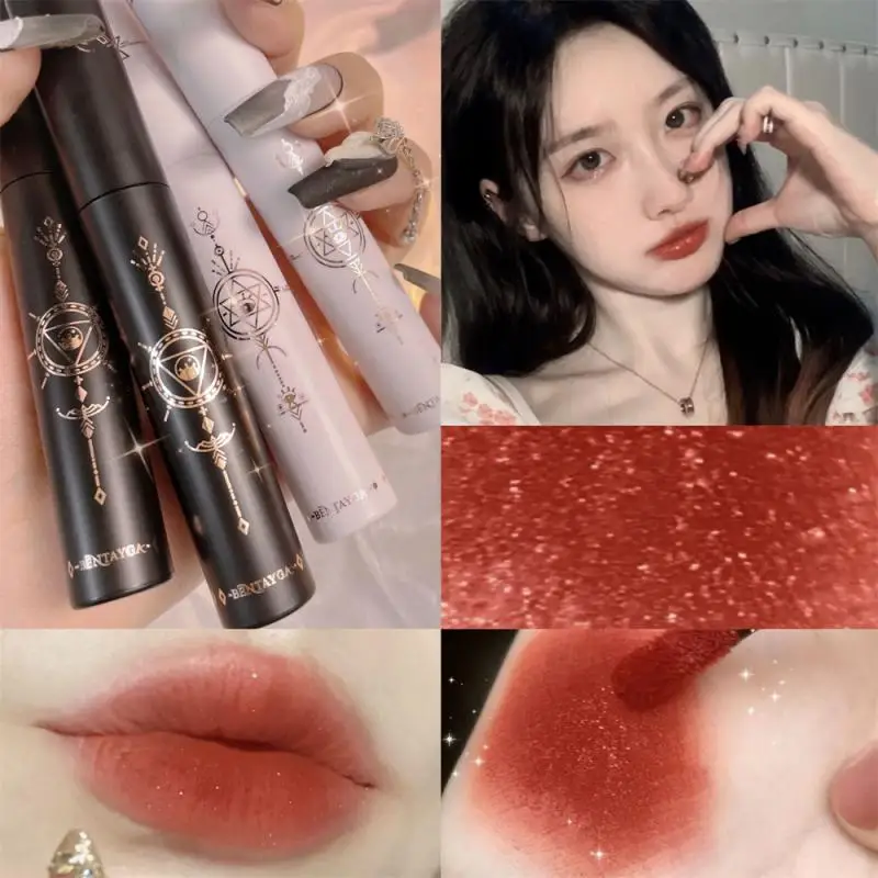 

Sexy Red Brown Tone Lipstick Mousse Matte Mud Velvet Lip Glaze Non-Stick Cup Lipgloss Lasting Makeup Lip Tint Beauty Cosmetic