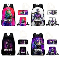 fortnite 3pcsset boys game backpack sets teenagers girls schoolbag shoulder bag pencil case student travel bags