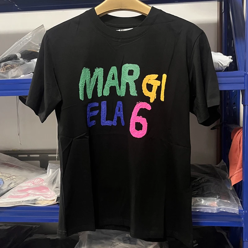 

Summer New Mm6 Maison Margiela T-shirts High Quality Foam Color Print Short Sleeves Top Anime Graphic Paris Mm 6 Casual Top Tee
